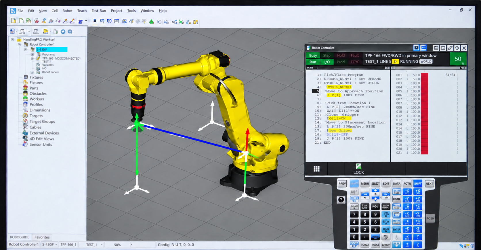 Ipari robot programozás és szimuláció számítógépen